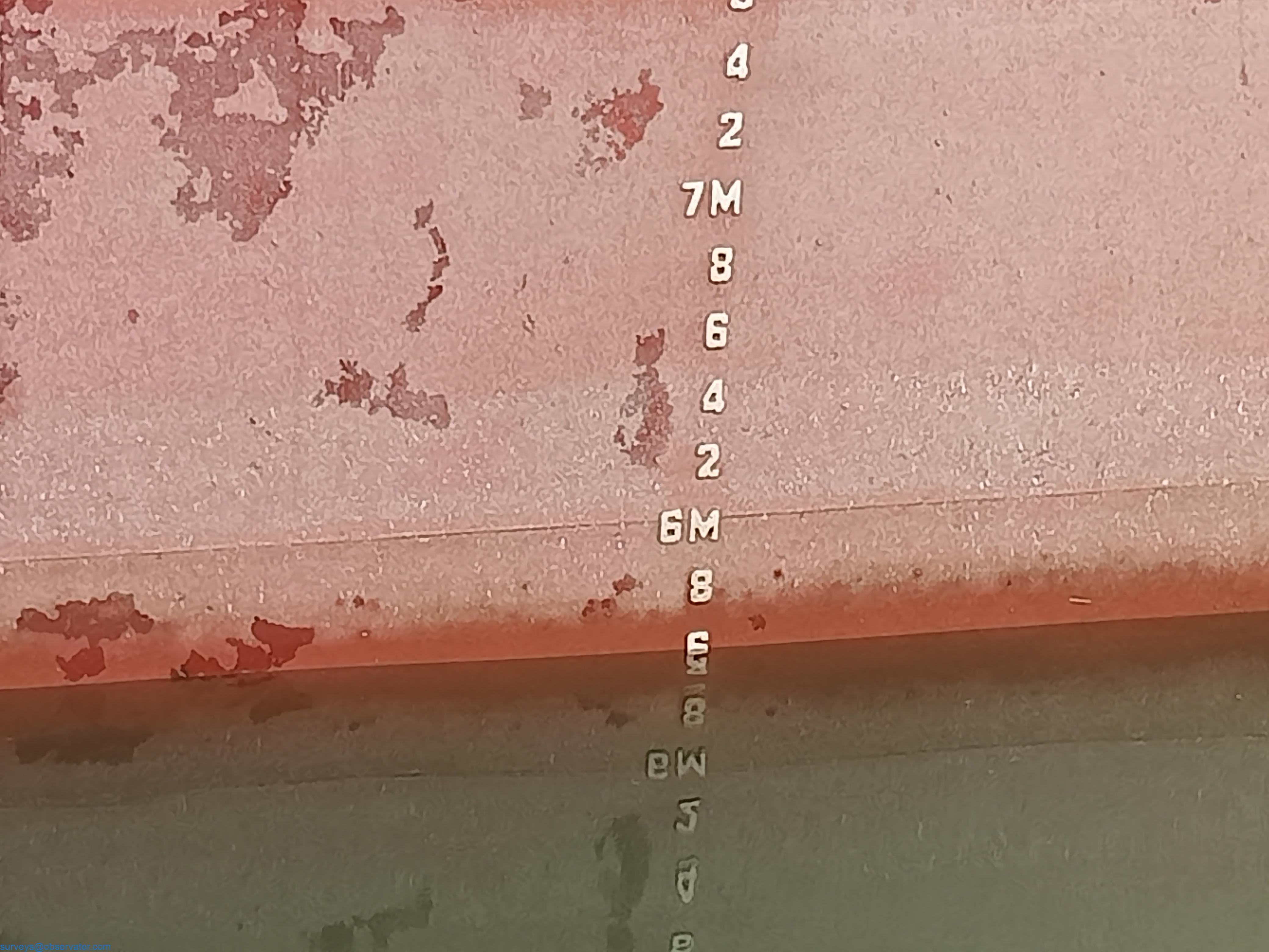 Draft Survey Reading at Port of Durban