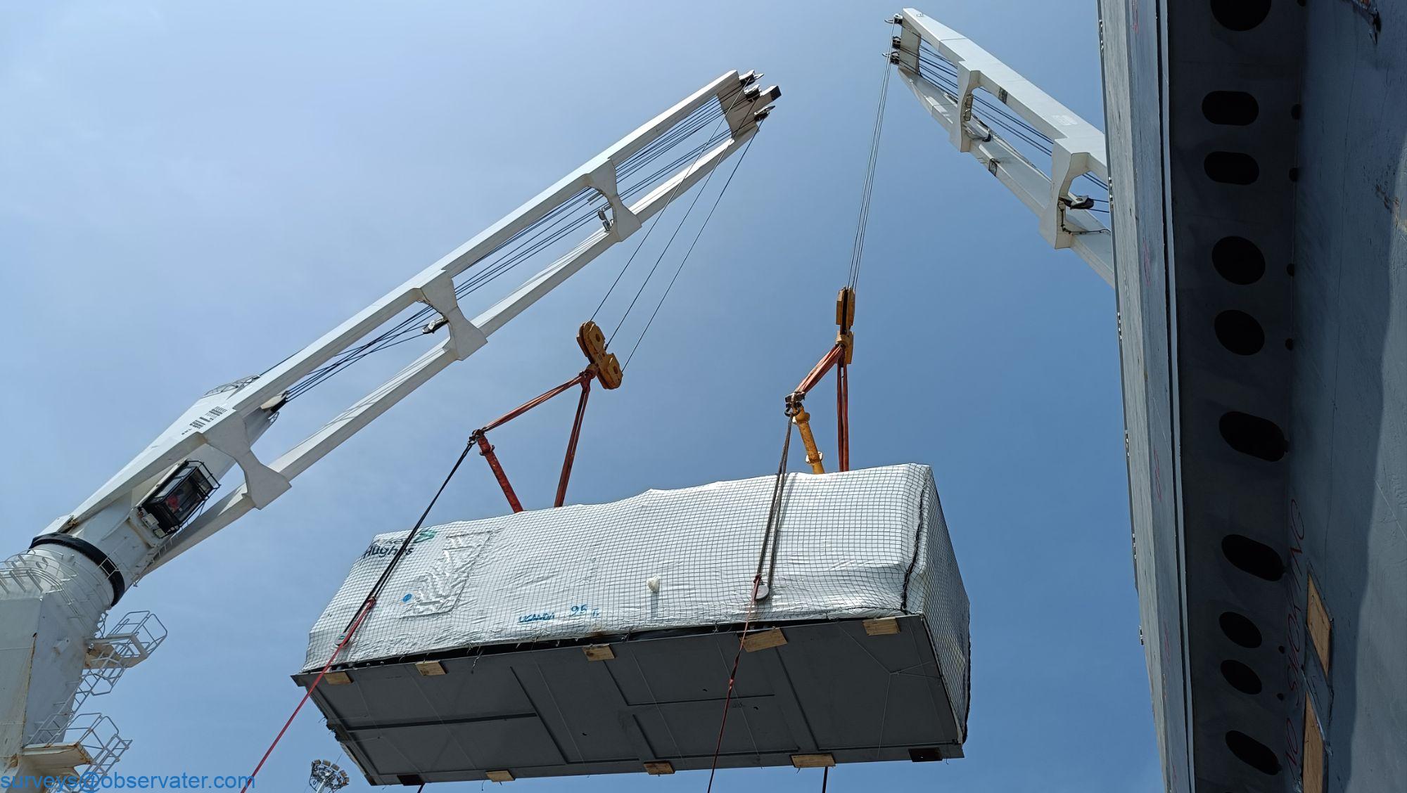 Port scene with vessel